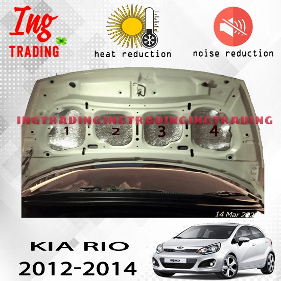 Kia Rio 12 14 Car Engine Hood Heat Damper Shopee Philippines