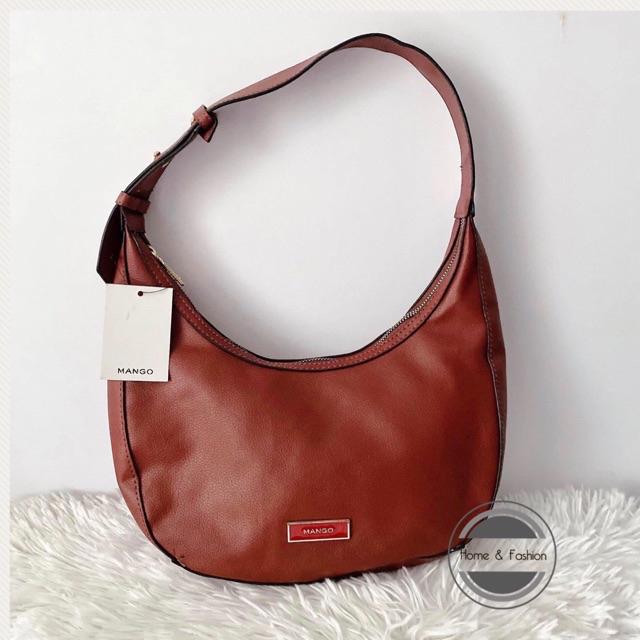 mango maroon solid shoulder bag