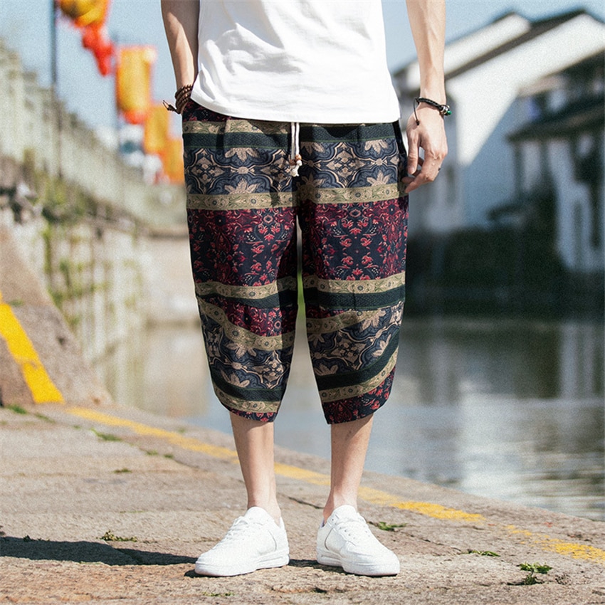 Japanese Style Pants Japan Kimono Vintage Calf-LengthHip Hop Plus Size ...