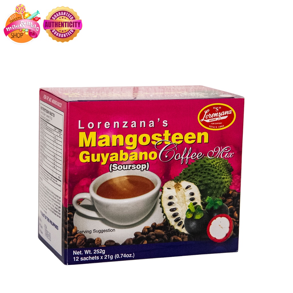 Lorenzana's Mangosteen Guyabano Coffee 12's Shopee Philippines