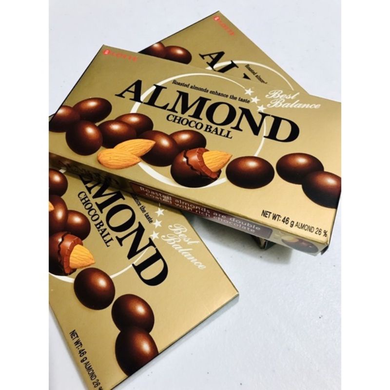 JAPAN LOTTE ROASTED ALMOND CHOCO BALL 46 GRAMS | Shopee Philippines