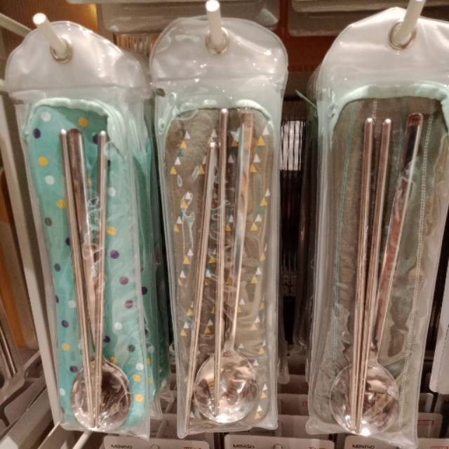 Miniso Tableware Set (chopsticks + Spoon) Shopee Philippines