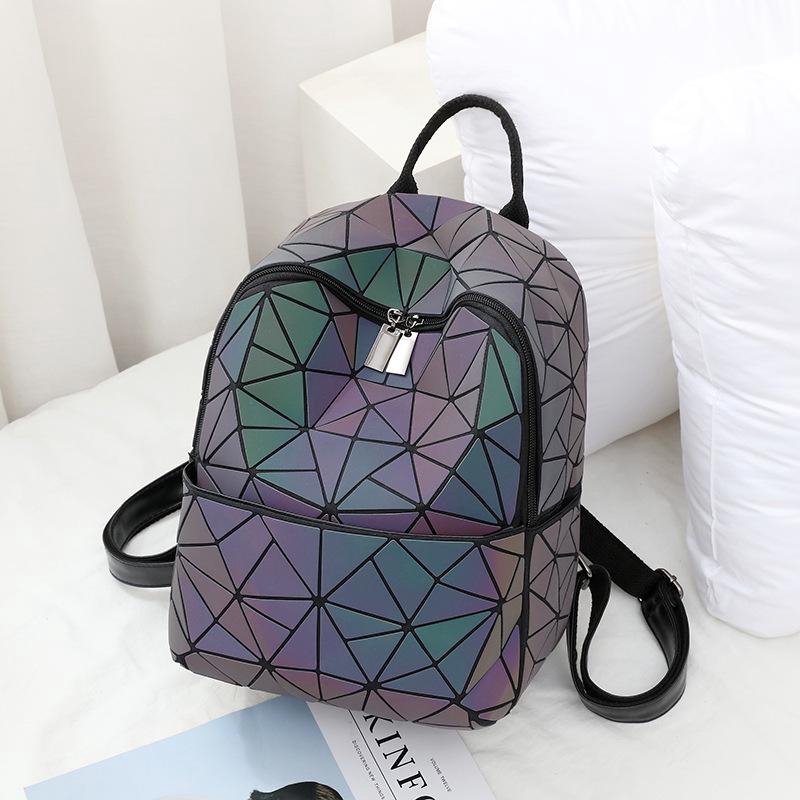 geometric holographic backpack