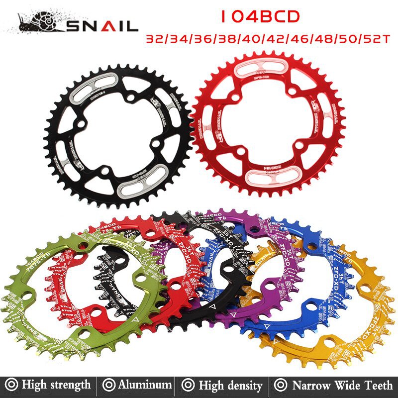 SNAIL Round Wide Chain Ring MTB Mountain Bike Bicycle 104BCD 32T 