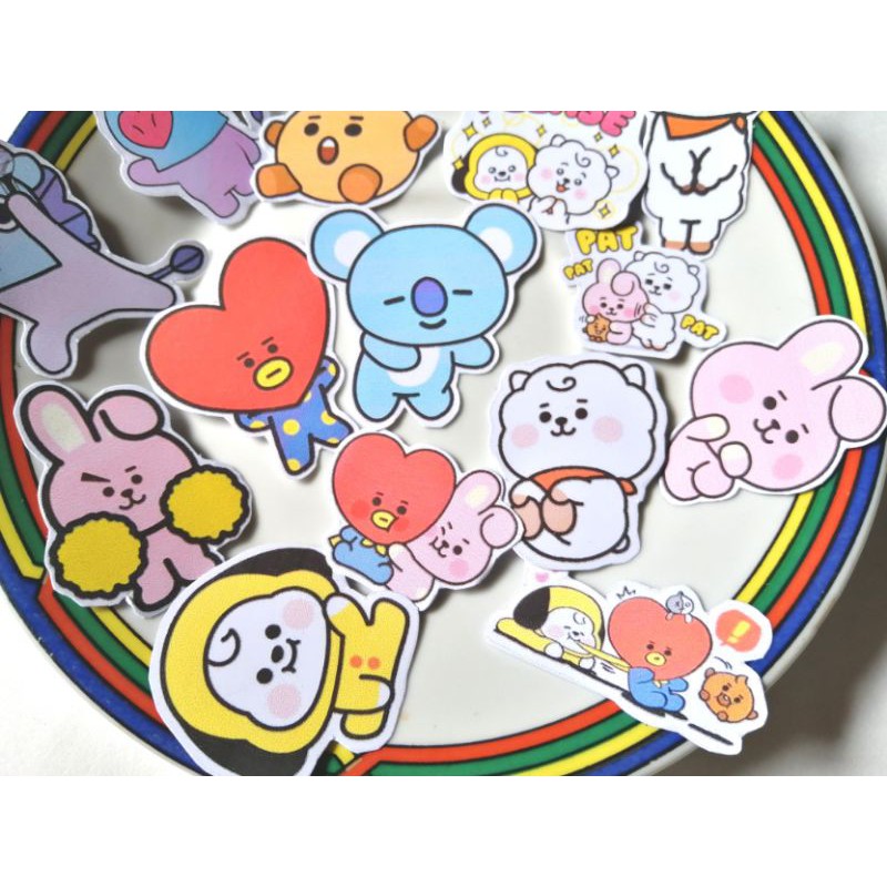bt21 sticker flakes diy sticker for diy journal shopee philippines