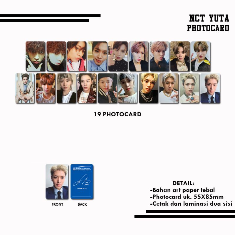 Set NCT Yuta Photocard Paper 55x85mm for Collection Shopee Philippines
