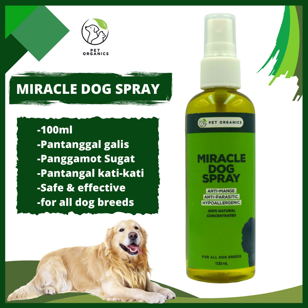 PET ORGANICS Miracle Dog Spray 100ml Best for AntiMange Anti