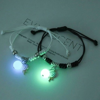2Pcs Luminous Magnetic Couple Bracelet Friendship Trio Bracelet Creative Adjustable Charm Bracelet Jewelry Lover Gift #6