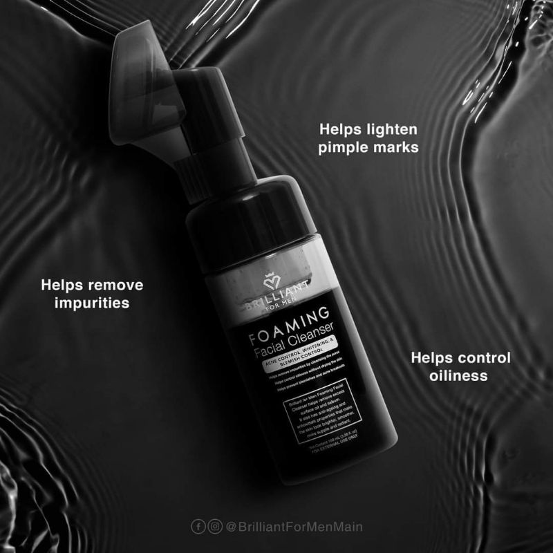 brilliant for men foaming facial cleanser 100ml Shopee Philippines