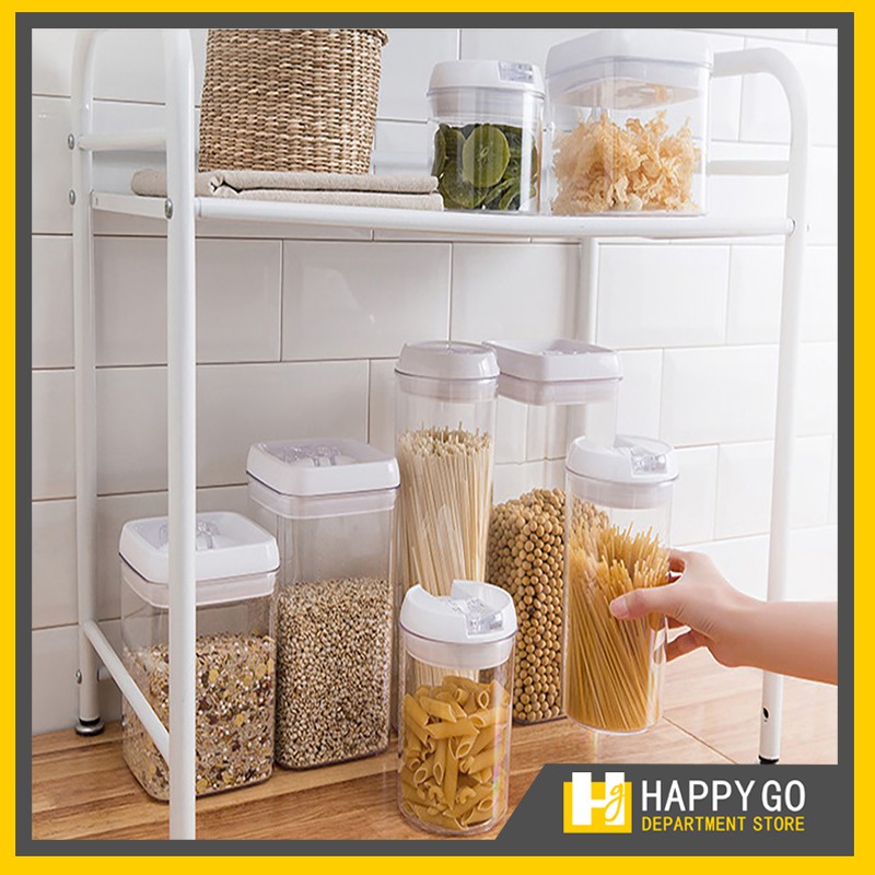 Happy Go Food Plastic Storage Pasta Spaghetti Containers with Easy Lock