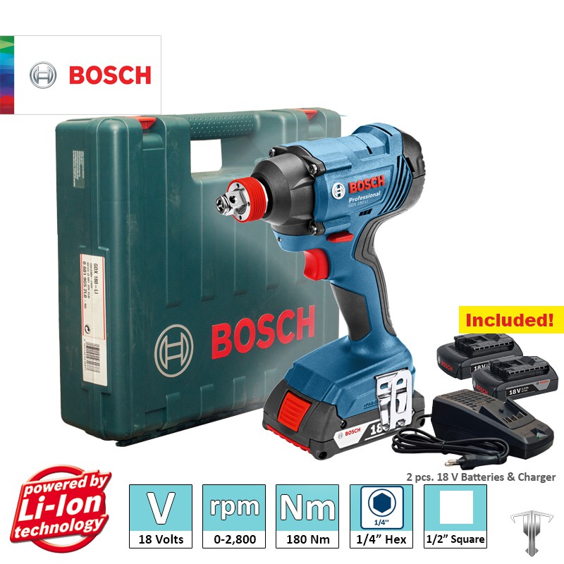 Bosch GDX 180Li Professional 18 V Cordless Combi Impact Driver