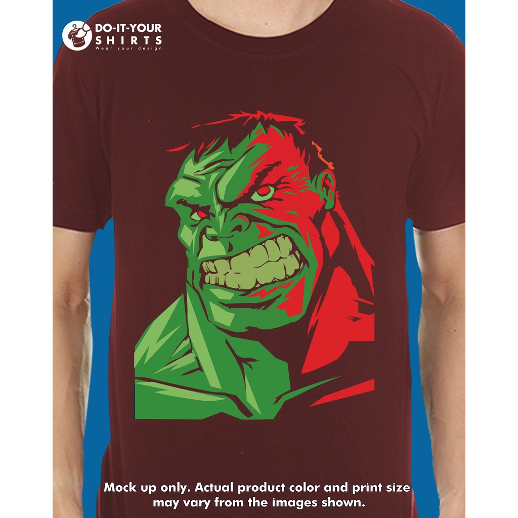 Marvel Hulk Angry Unisex Tshirt Maroon