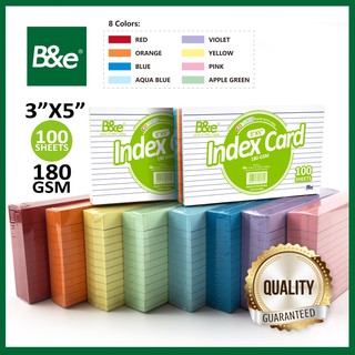 Bnesos Stationary School Supplies B&e Colored Index Card 3x5 100Sheets ...