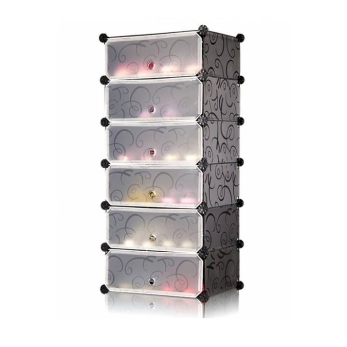 Diy 1 X 6 Shoe Rack Wardrobe Box Storage Closet Organizer Shopee