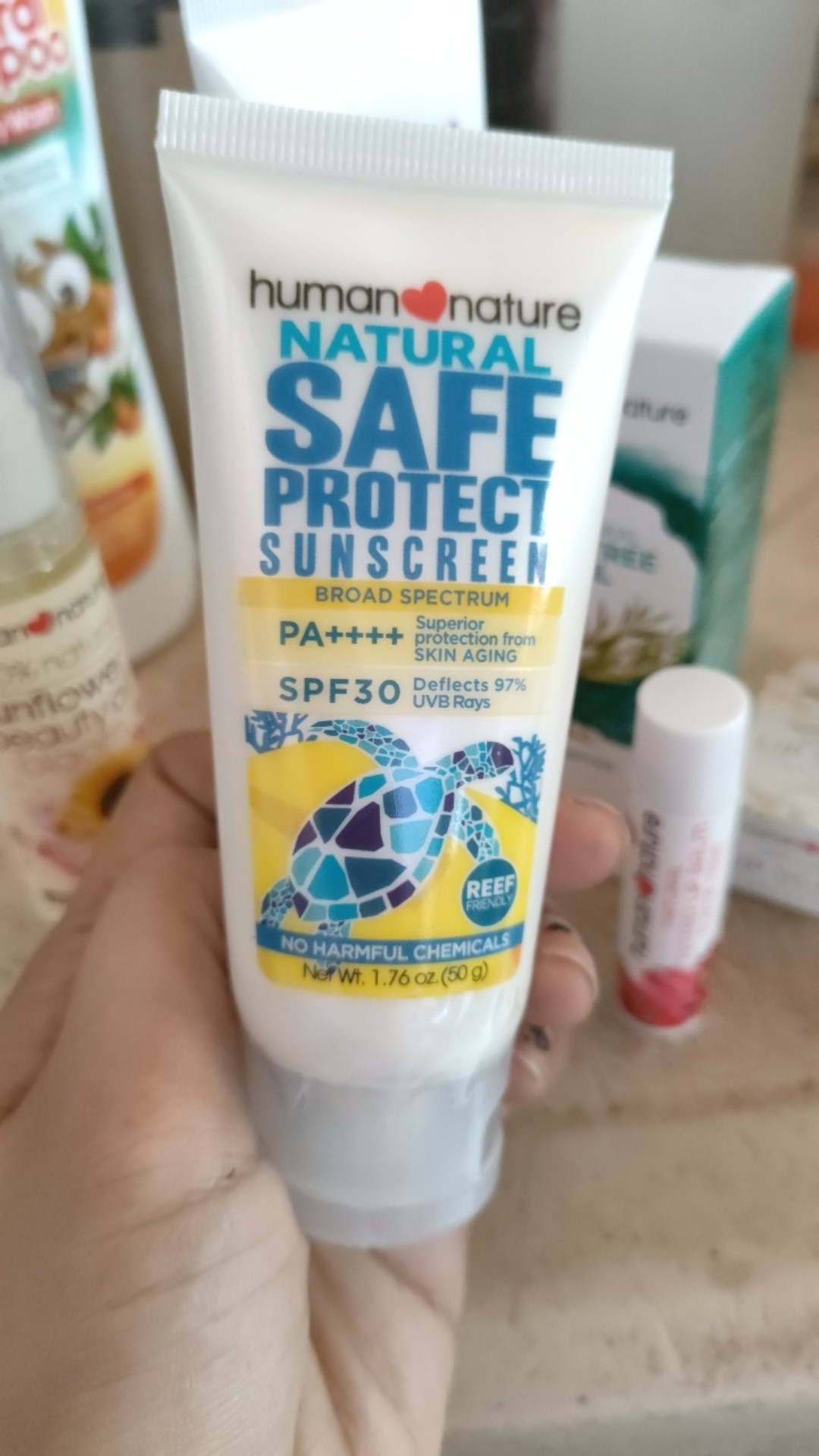 human nature sunscreen for face
