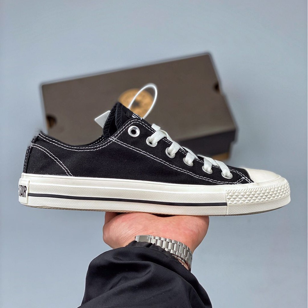 100% Converse Star Stitching Black Elegant Sneakers Shoes For Men&Women | Shopee