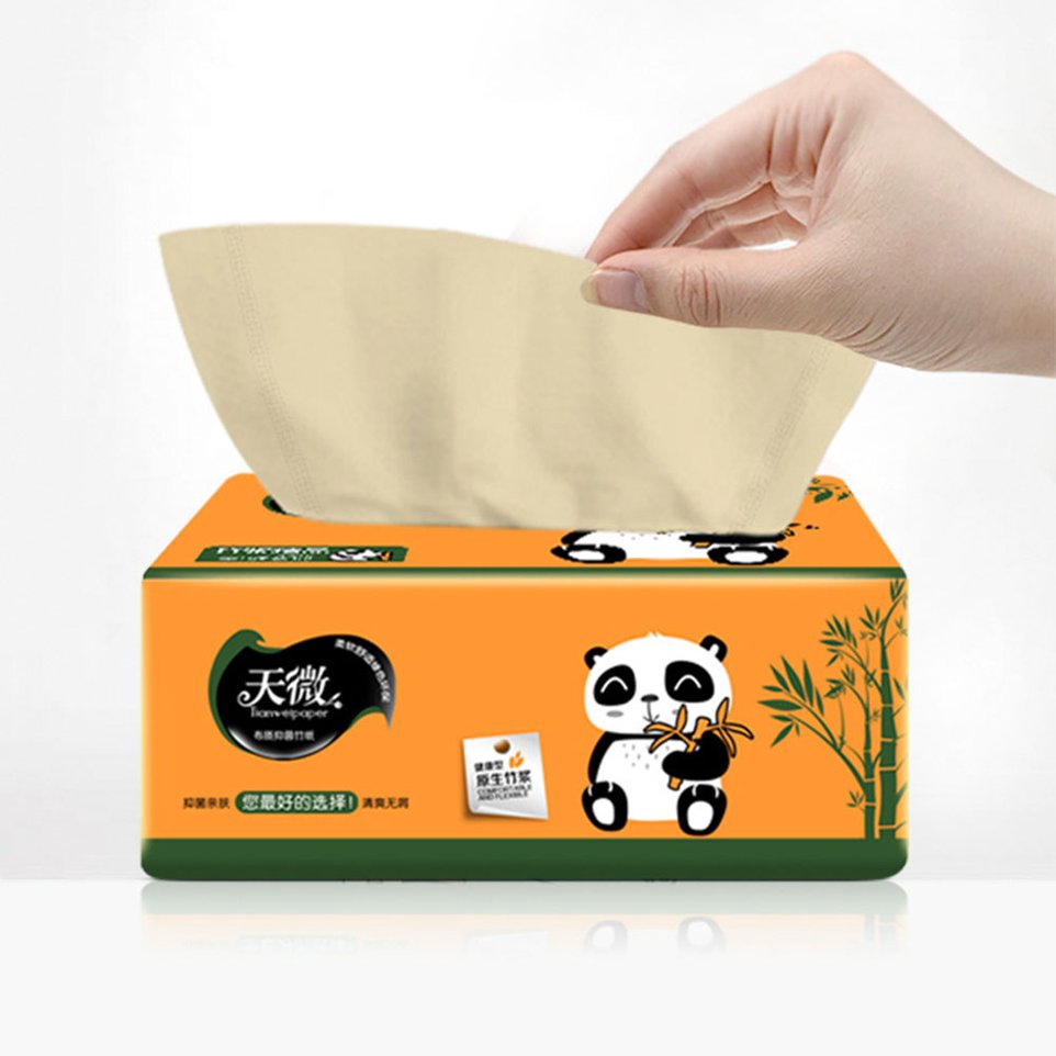 1 Bag Of Tissue Thick Natural Wood Paper Towels Skin-Friendly For Baby Mother For Family Restaurant High Quality