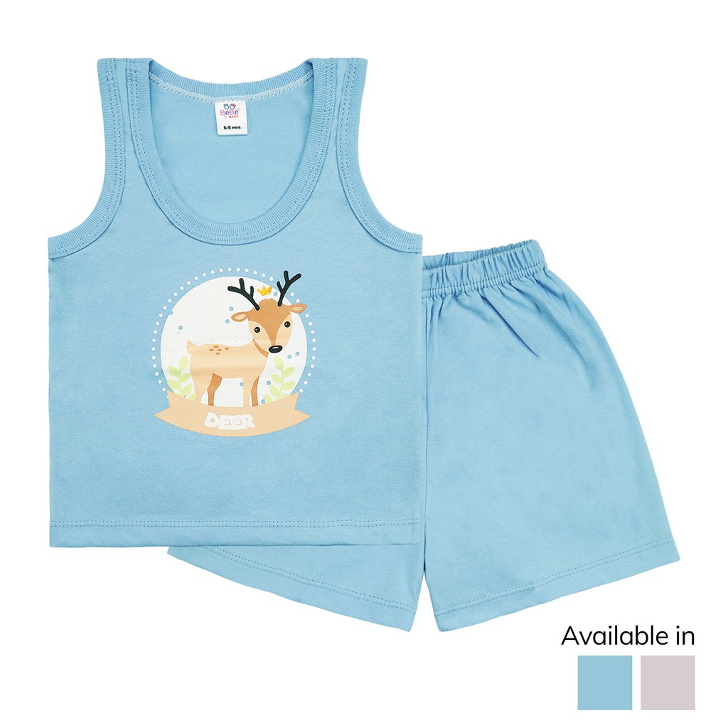 Bebe By So En Baby Royale Creatures Cotton Rich Terno Shirt Set Shopee Philippines