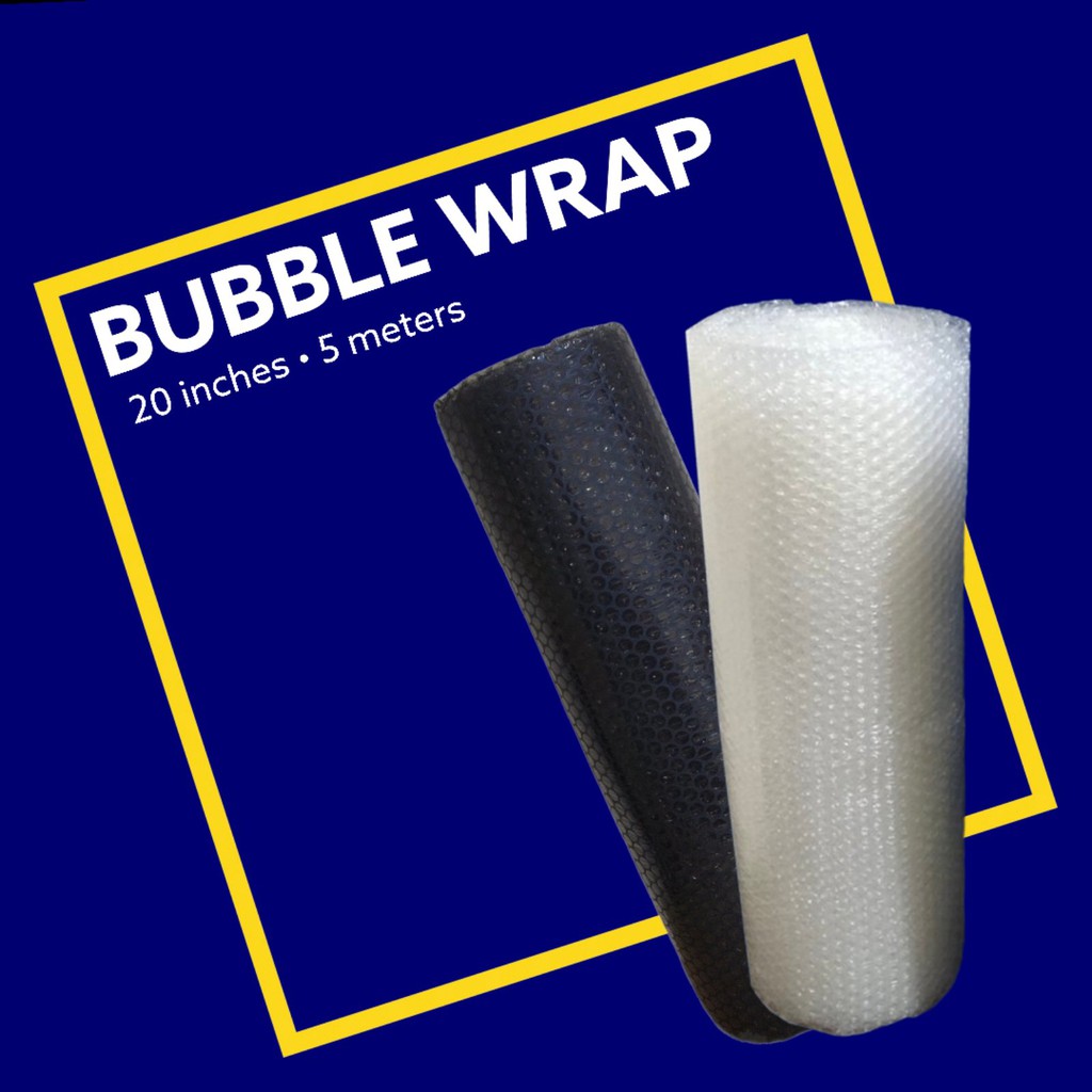 Plastic Bubble Wrap 20 inches x 5 meters Clear and Black Shopee