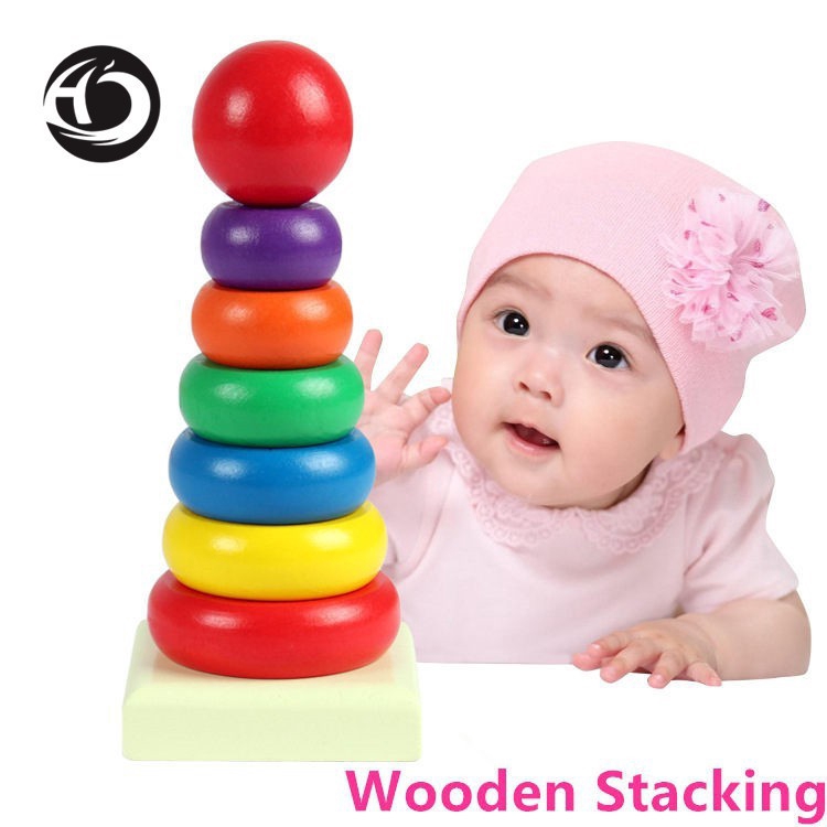wooden baby stacking toys