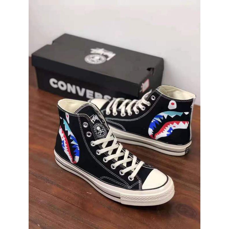 converse x bape shark