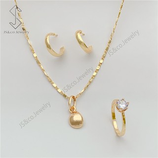 JS&CO jewelry 18K  Gold Plated 3in1 Jewelry Set For Women set-46