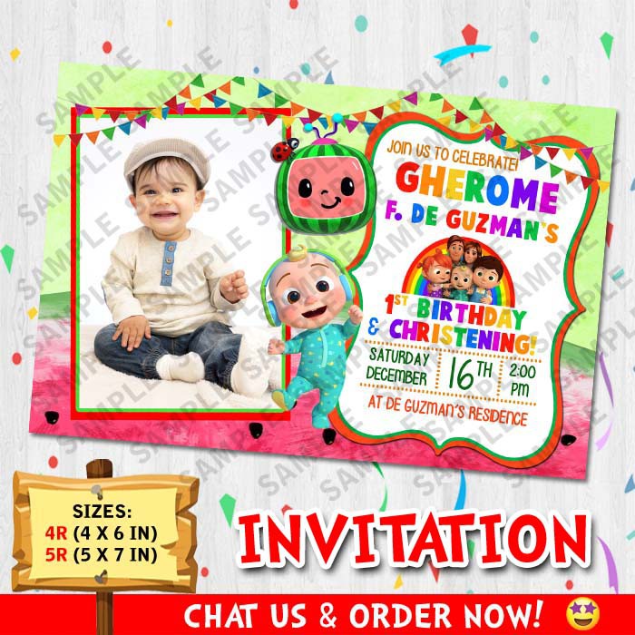 BIRTHDAY/CHRISTENING INVITATION CARD ubicaciondepersonas