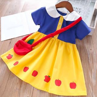 yellow and white school summer dress