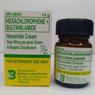[VET SUPPORT] HEXAMIDE CREAM 15g ( 5mg / 50mg ) WOUND DISINFECTANT / WOUND CREAM FOR PETS