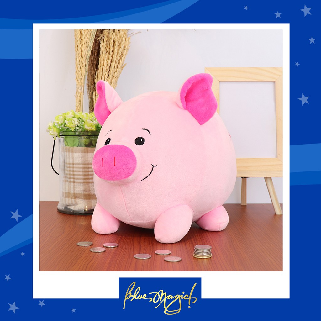 pig stuffed toy blue magic