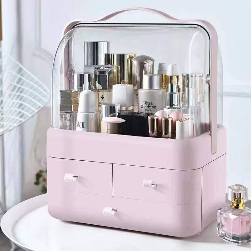 3 Layer Makeup Organizer Large Capacity Waterproof And Dustproof Cosmetic Beauty Storage Box