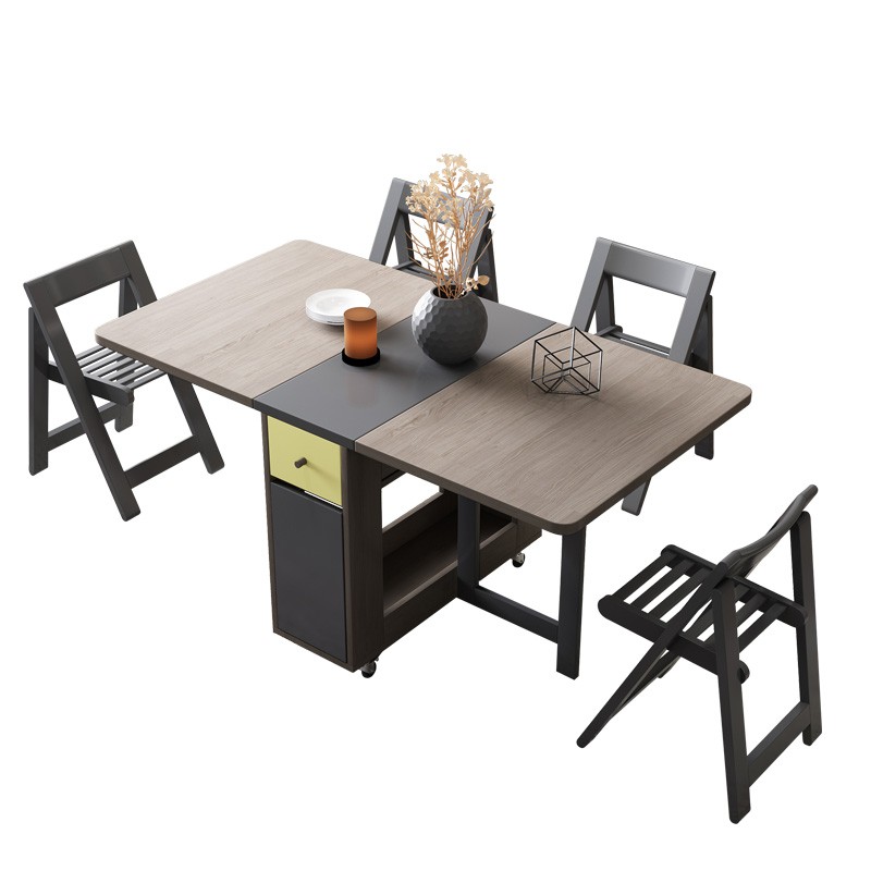 Ready stock-Nordic multifunctional folding dining table and chair