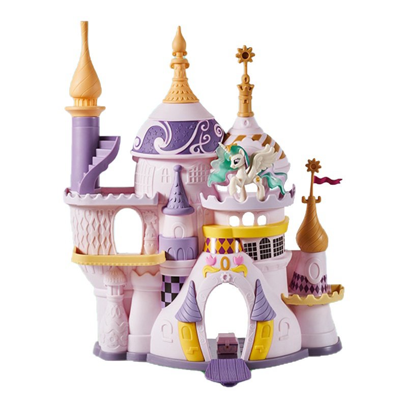 My Little Pony Canterlot Castle Playset with Princess Celestia with 3 ...