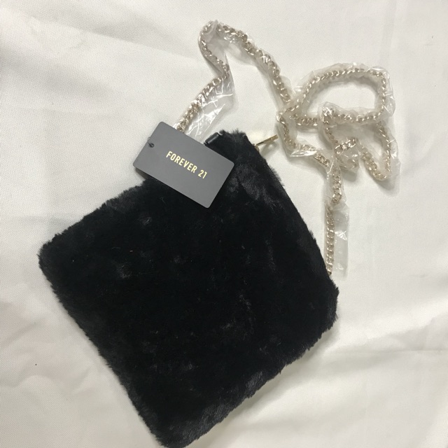 forever 21 fur sling bag