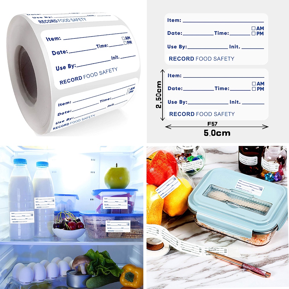 500pcs/roll 2.5*5 Cm Food Storage Stickers Expiration Date Label ...