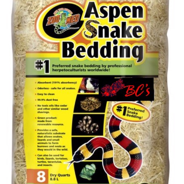 zoo med aspen snake bedding 24 quarts