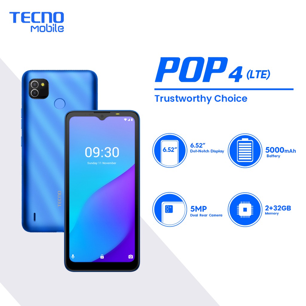 Tecno Pop 4 Lte 2gb 32gb Shopee Philippines