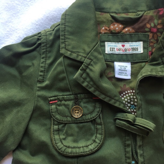 olive green baby jacket