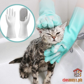 2PCS  Pet Dog Cat Grooming Brush Gloves Cat grooming glove cat wool glove Pet Massage Glove -cios