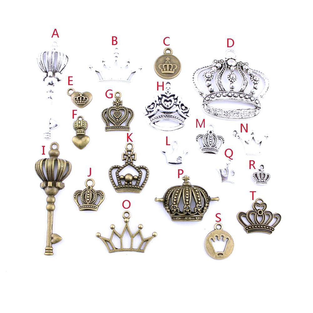 Royal King Crown Charms For Jewelry