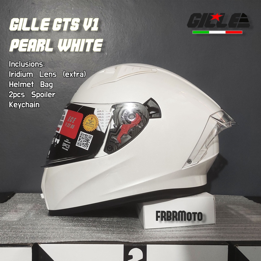 Gille GTS V1 Full Face Helmet Pearl White Shopee Philippines