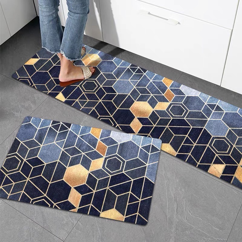 2pcs/Set Kitchen Mats Door Bathroom Carpet Absorbent Slip-resistant ...