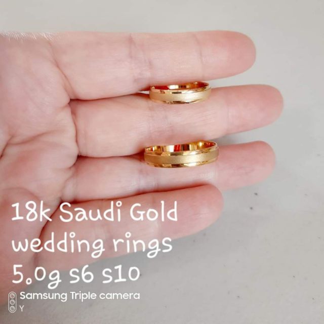 18k Saudi gold wedding ring size6 at 7 Shopee Philippines