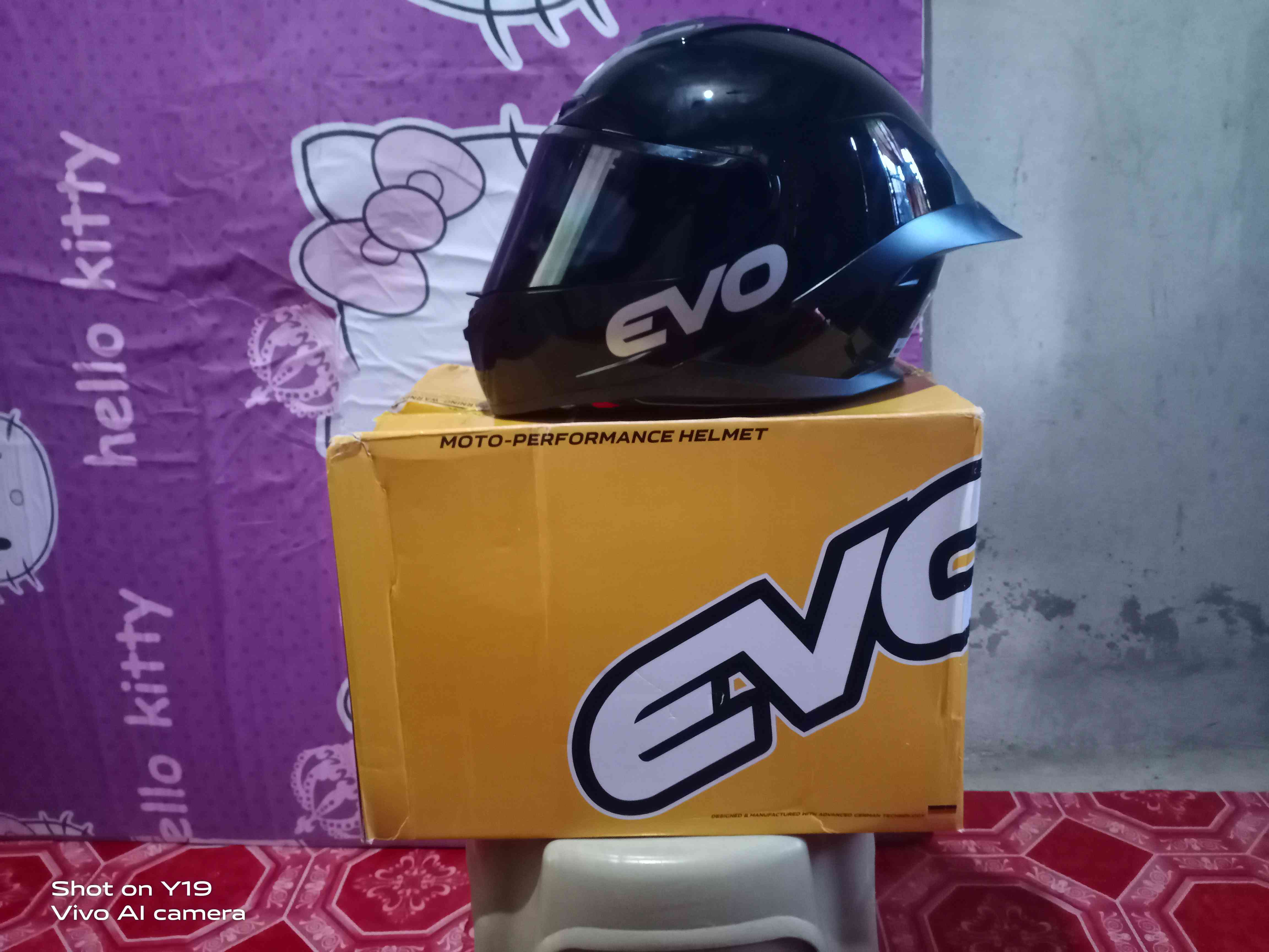 EVO XR03 Gloss Black Full Face Single Visor Helmet Shopee Philippines