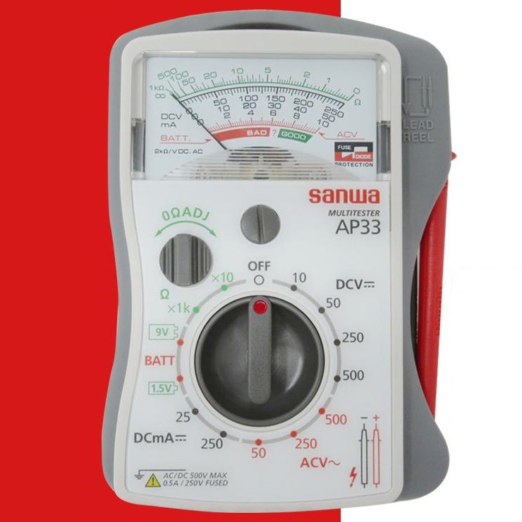 Sanwa AP33 Analog Multitester Slim & compact Small pocket size