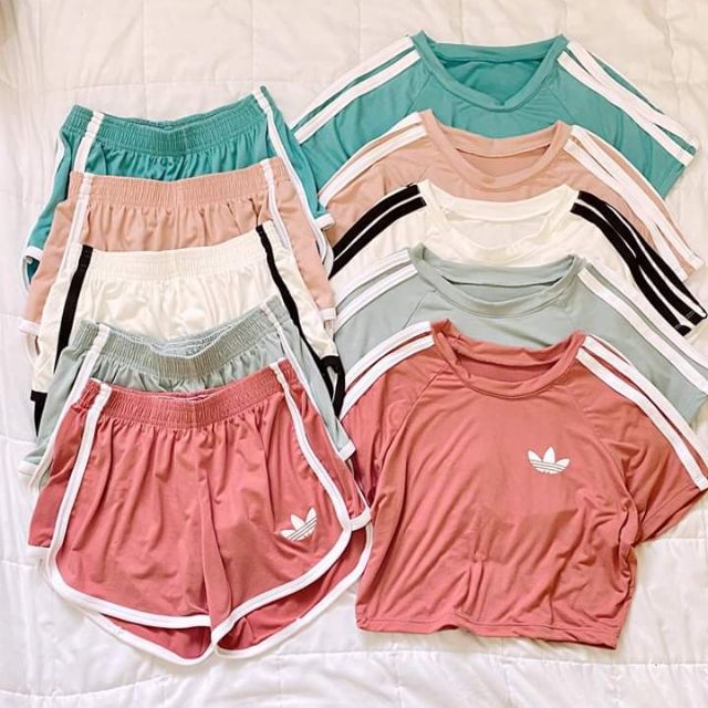 ADIDAS TERNO for Women (Crop Top and Drifit Shorts) | Shopee Philippines