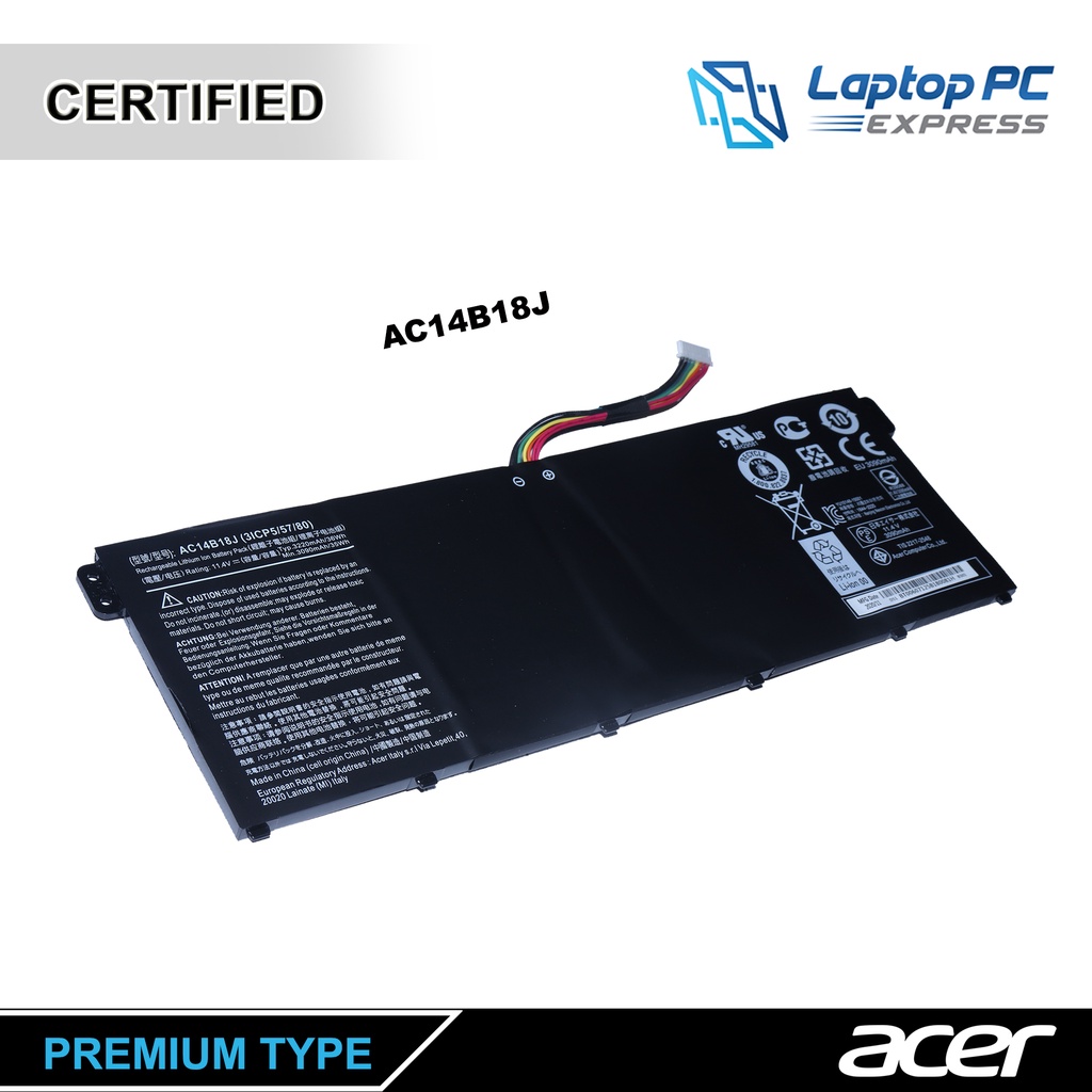 Acer Laptop Battery AC14B13J AC14B18J( 3ICP5/57/80) AC14B18J 11.2V ...