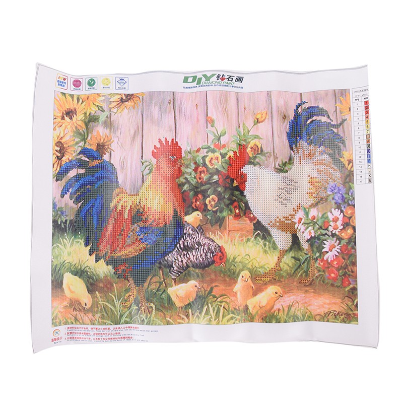 Ready Stock Diy 5d Diamond Embroidery Painting Farm Chicken Coop