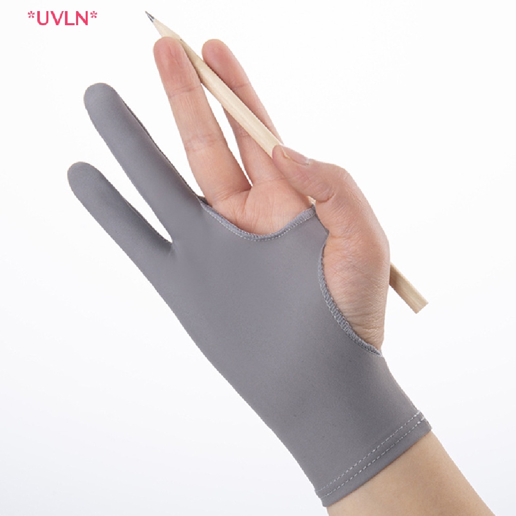 UVLN> 1pc Black 2 Fingers Antifouling Gloves Anti Touch Hand Drawing