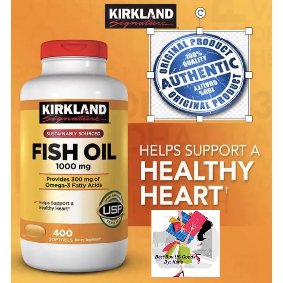 Kirkland Fish Oil 1000mg 400 Soft Gels tgm7 Shopee Philippines